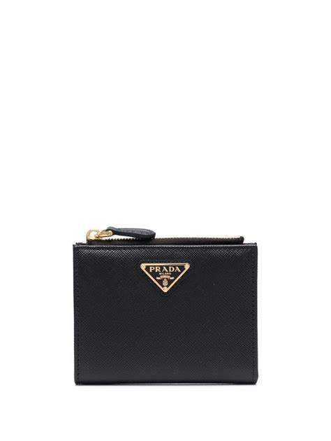 prada saffiano triangle zip around wallet|prada wallet.